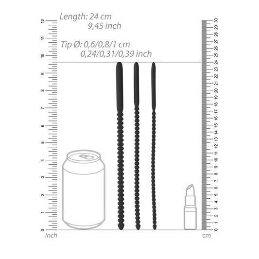 shots toys ouch silicone dilator set for medical use, various sizes and smooth finish.