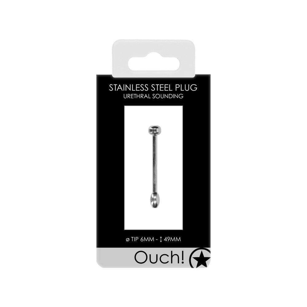 Stainless steel anal plug from shots toys, with a flared base for safe use.