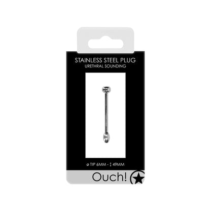 Stainless steel anal plug from shots toys, with a flared base for safe use.