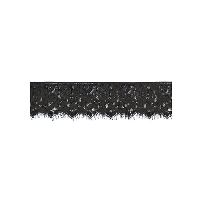 Black lace face mask from Shots Toys with adjustable straps, perfect for playful nights.