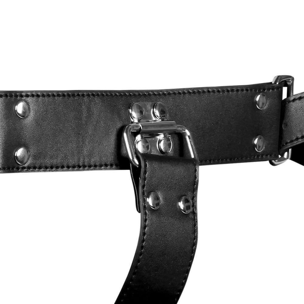 shots toys complete arm restraints, black nylon straps with metal buckles for secure bondage
