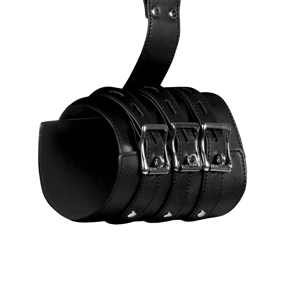 Complete arm restraints in black, made from durable material, part of the restraints collection.