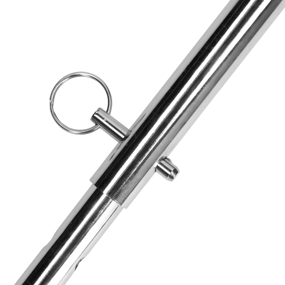 shots toys ouch adjustable spreader bar: a metal restraint device for playful bondage games.