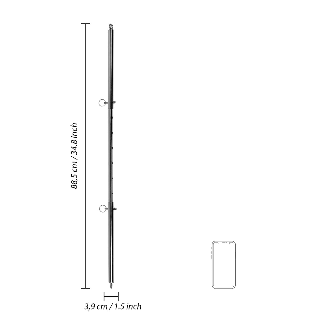 shots toys ouch adjustable spreader bar, metal restraint for intimate play