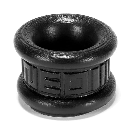 Black oxballs neo short ballstretcher made of smooth, stretchy material, used as love ring