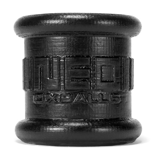 black oxballs neo tall ballstretcher made of smooth, flexible material, used as love ring