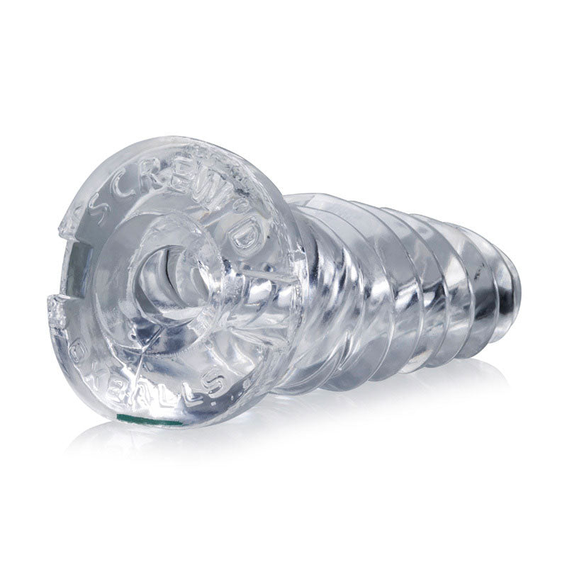 Super squishy, corkscrew-shaped masturbator for solo fun, as offered by oxballs, made of a flexible material.
