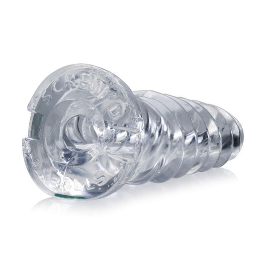 Super squishy, corkscrew-shaped masturbator for solo fun, as offered by oxballs, made of a flexible material.