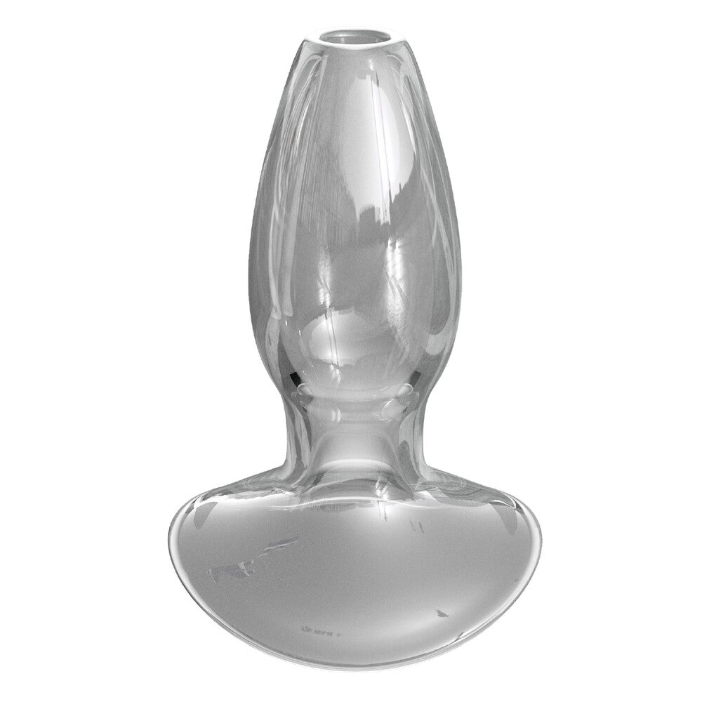 Clear glass anal gaper for beginners, part of the tunnel and stretchers collection.