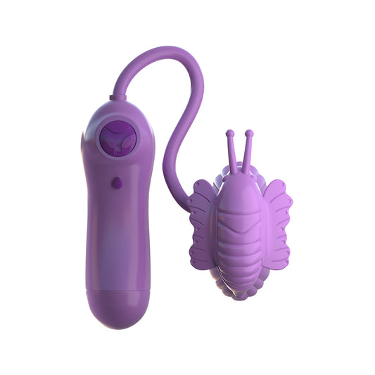 Butterfly-shaped clitoral vibrator in a soft, dreamy pastel hue for a delightful touch.