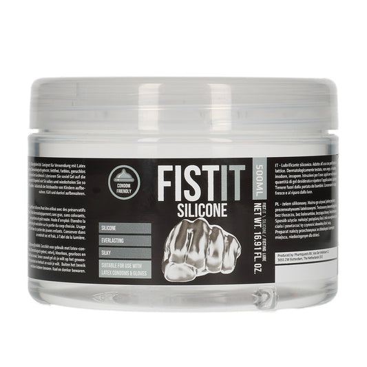 PharmaQuests Fist It silicone lubricant, clear gel in a 500ml bottle, for personal use