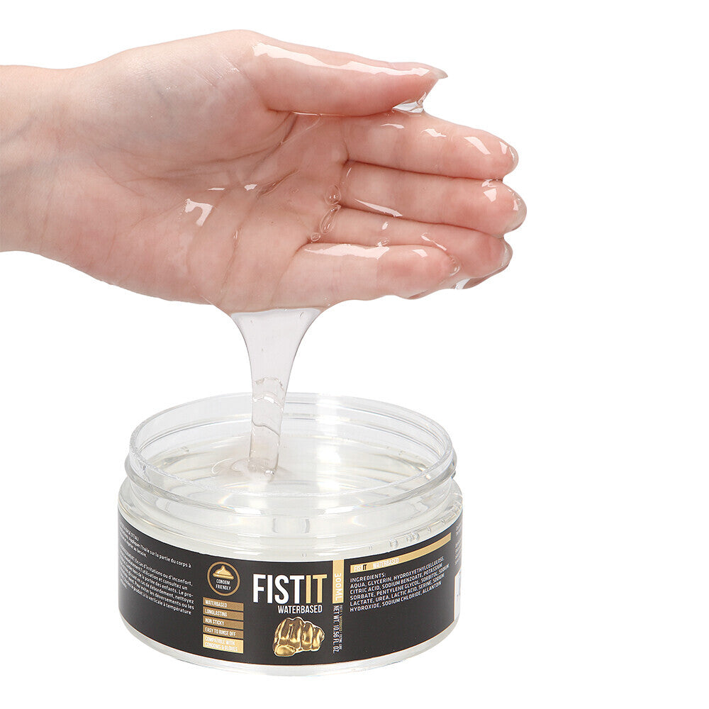 Bottle of clear, water-based lubricant from Shots Toys, 300ml size, for enhanced pleasure.