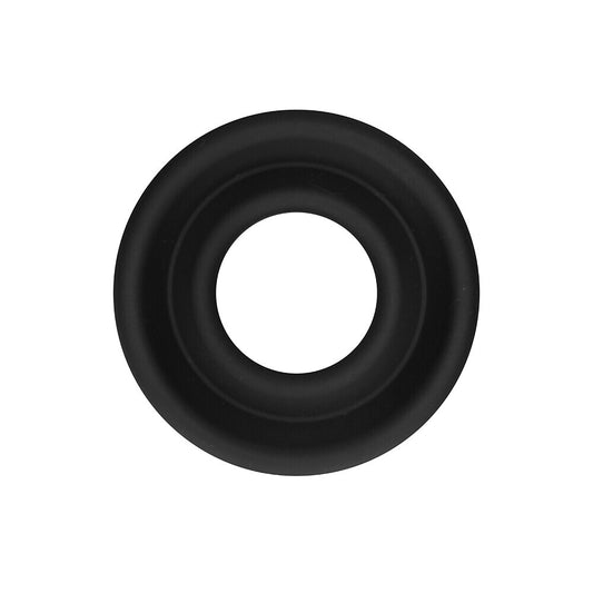 Black silicone pump sleeve for penis enlargement, providing comfort and enhanced suction.