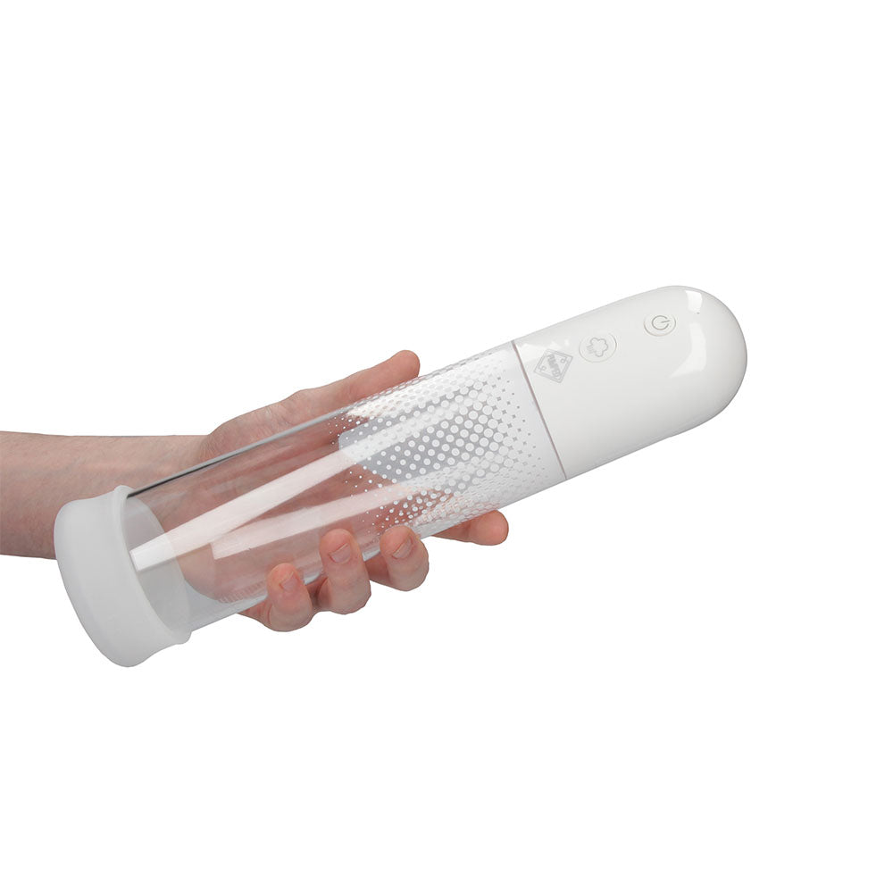 shots toys automatic luv pump, transparent plastic penis enlarger for pleasurable enhancement