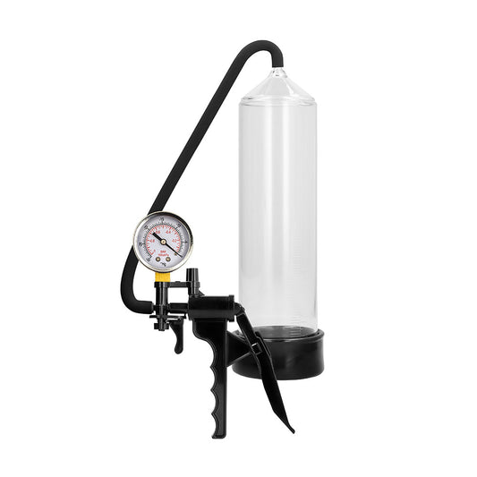 Shots Toys elite beginner penis pump with psi gauge for confident enhancement.