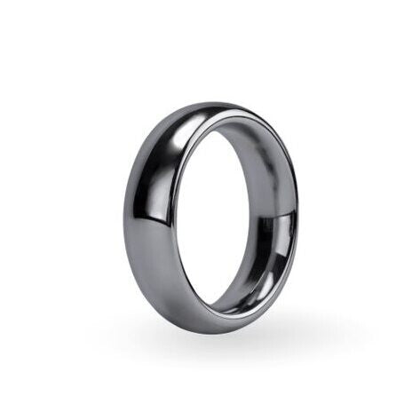 Close-up of a bright red aluminium cock ring from prowler, 45mm diameter.