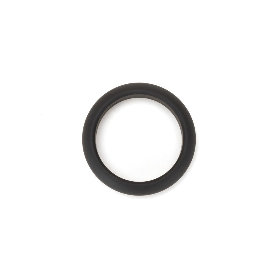 A prowler red silicone ring, forty-two millimetres, a modern love ring with a smooth finish.