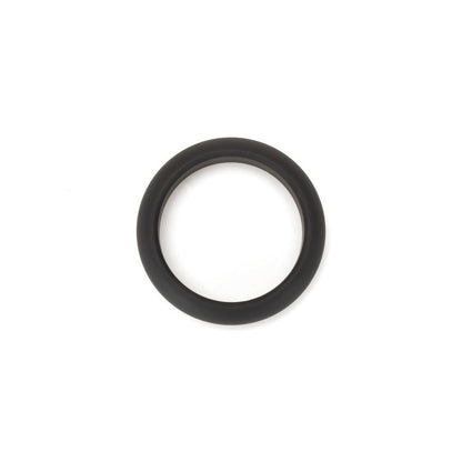 A prowler red silicone ring, forty-two millimetres, a modern love ring with a smooth finish.