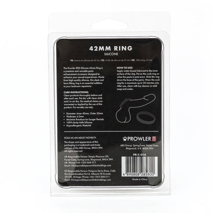 Prowler red silicone ring, 42mm size, a modern and comfortable love ring option.