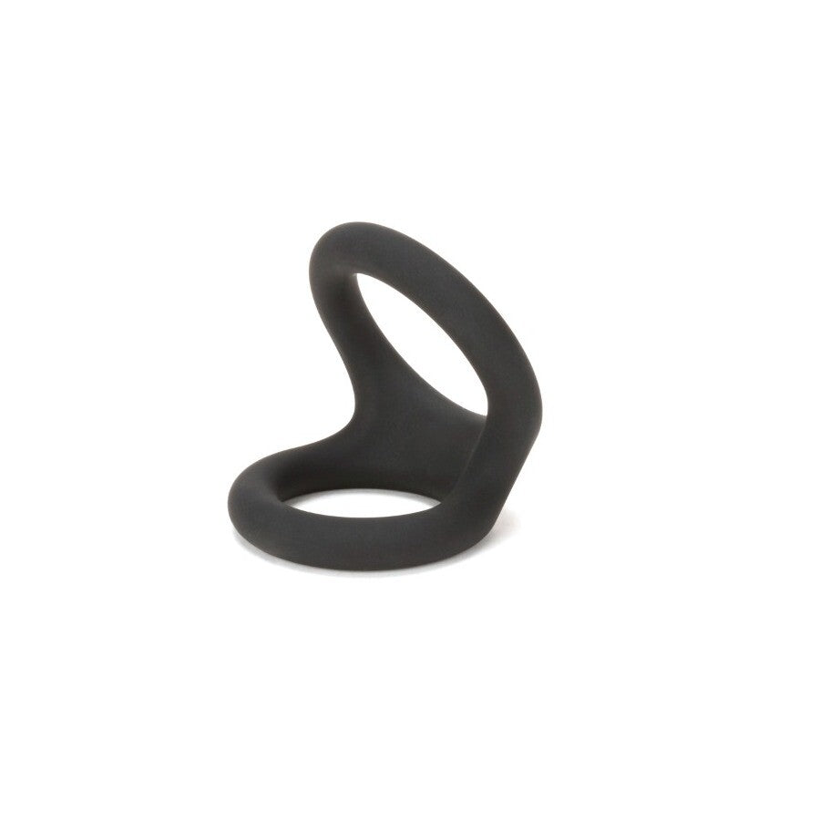 Close-up of a red silicone ring from Prowler, featuring a triple O design, sporty style.