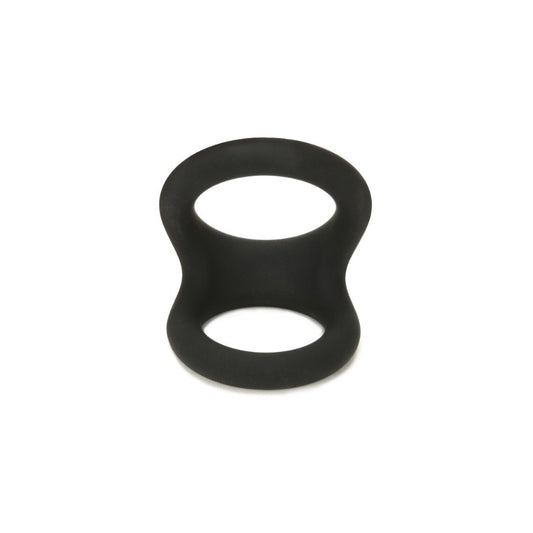 A bright red silicone ring from Prowler, featuring a unique tri-oval design.