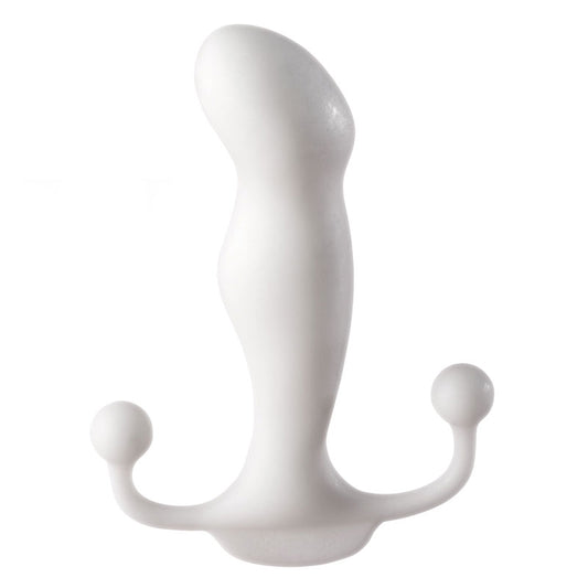 Close-up of the Aneros Progasm Classic prostate massager, showing its smooth, ergonomic design.