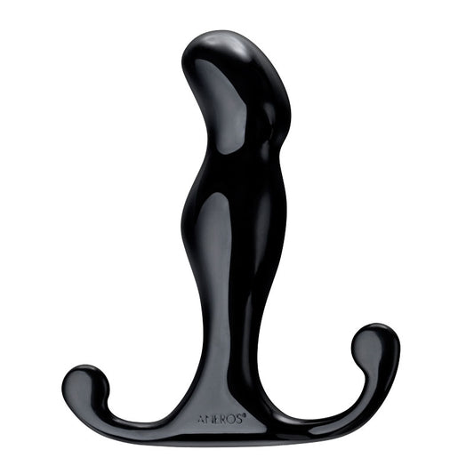 Aneros Progasm Jr prostate massager, a blue and silver pleasure device for enhanced sensation.