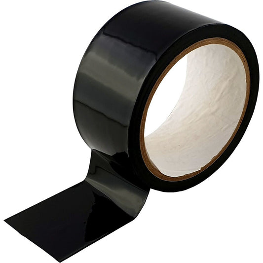 Prowler red bondage tape, black, 20 metres long, a kinky restraint accessory.