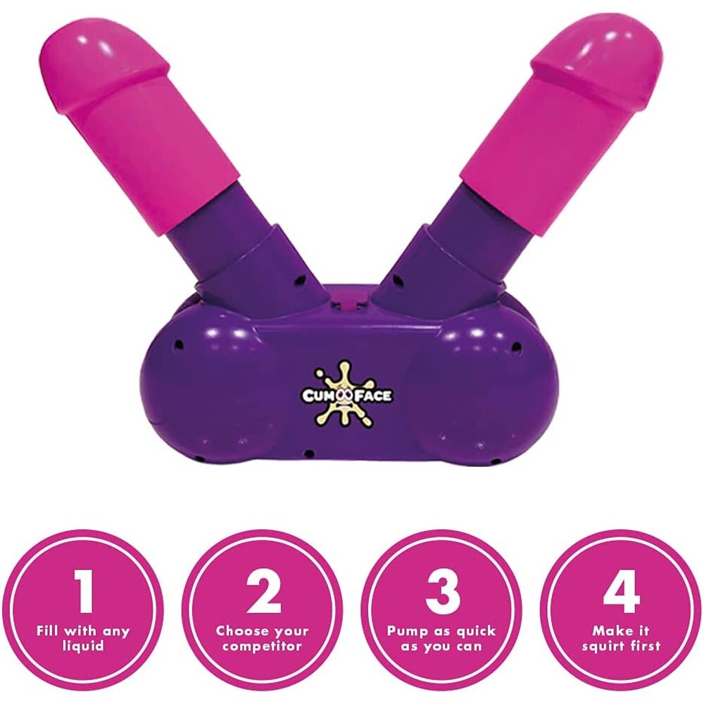 The 'cum face' game box from play wiv me, a cheeky party game.