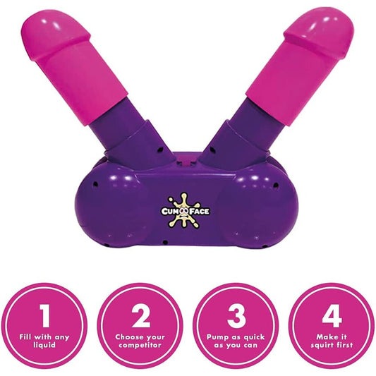 The 'cum face' game box from play wiv me, a cheeky party game.