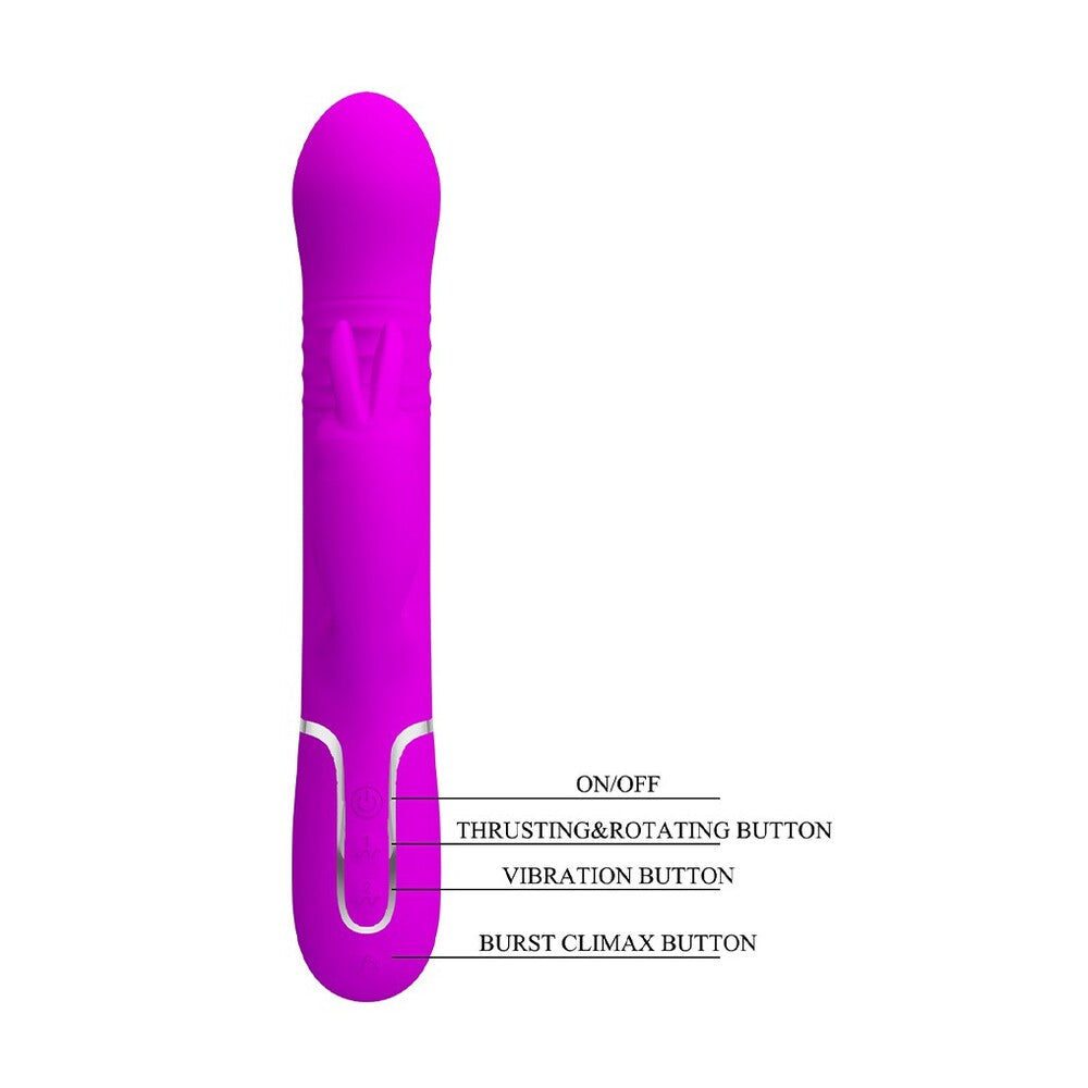 Pretty Love Coale rechargeable rabbit vibrator in a smooth, sensual design for pleasure.