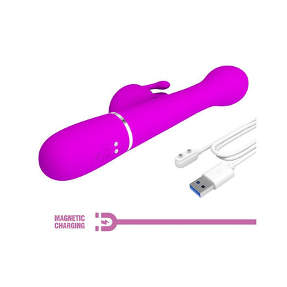 Pretty Love Dejon rechargeable rabbit vibrator in a smooth, curved design for intimate pleasure.