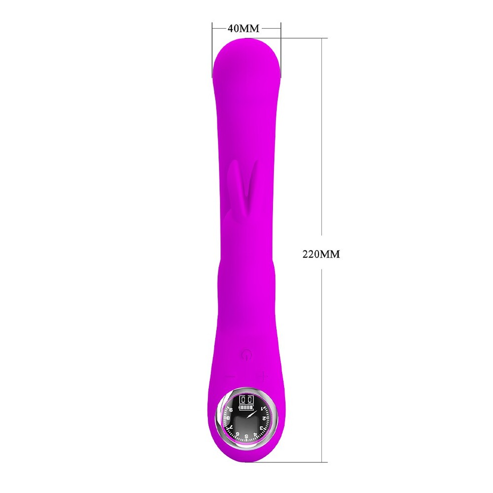 Pretty Love Lamar rechargeable rabbit vibrator with led lights, a bunny pleasure toy.