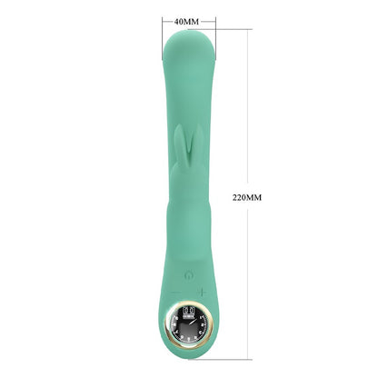 Pretty Love Lamar rabbit vibrator in pink silicone, shaped like a bunny, for intimate pleasure.