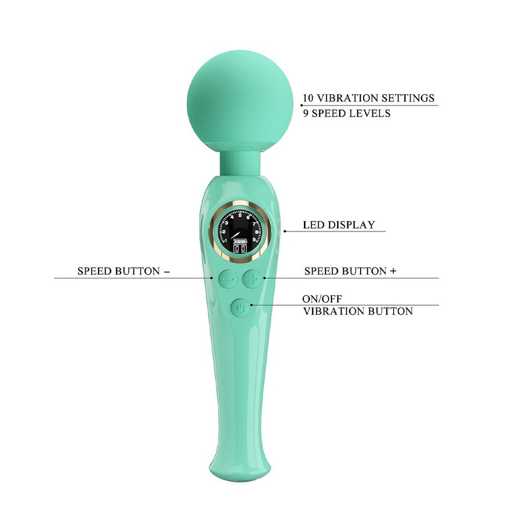 Pretty Love Skyler wand massager with led display, sleek design and user-friendly interface.