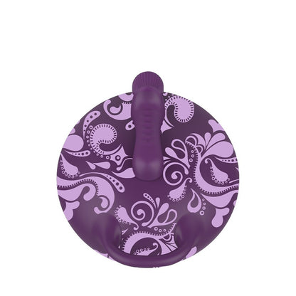 A purple 'sit on' style vibrator for comfortable and discreet personal pleasure.