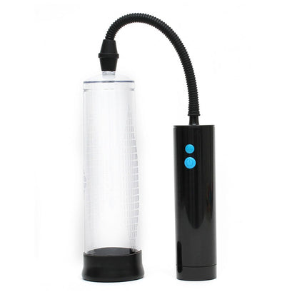 rimba ppump pp02 electronic penis enlargement system, clear plastic cylinder with a grey pump.
