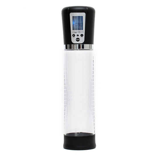 rimba ppump pp04 electronic penis enlargement device, clear cylinder with digital display, for development