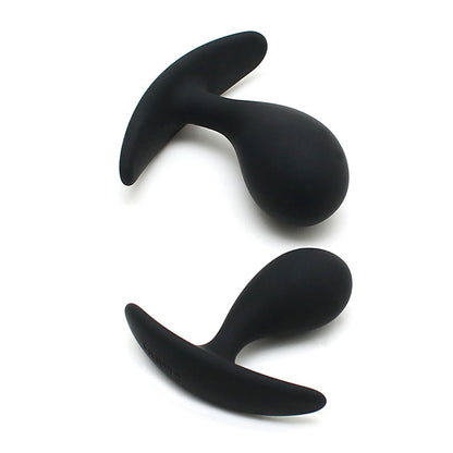 rimba copenhagen black duo anal plug set in smooth, body-safe silicone for pleasure.