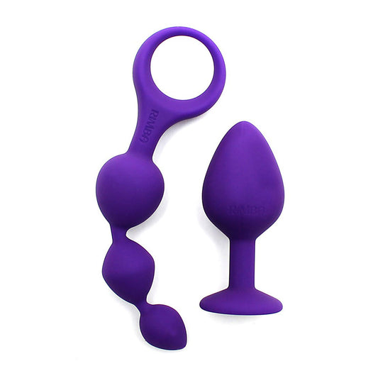 Barcelona purple anal pleasure set of butt plugs, designed for intimate play and exploration.