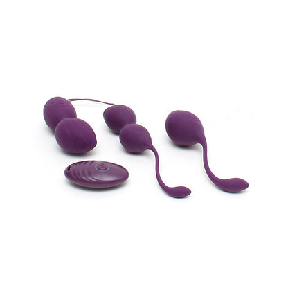 Rimini kegel balls set with remote control for pelvic floor exercises, light purple silicone.
