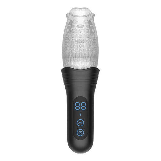 rimba orgastobator o2 masturbator, a textured vibrating sex toy for solo male pleasure.
