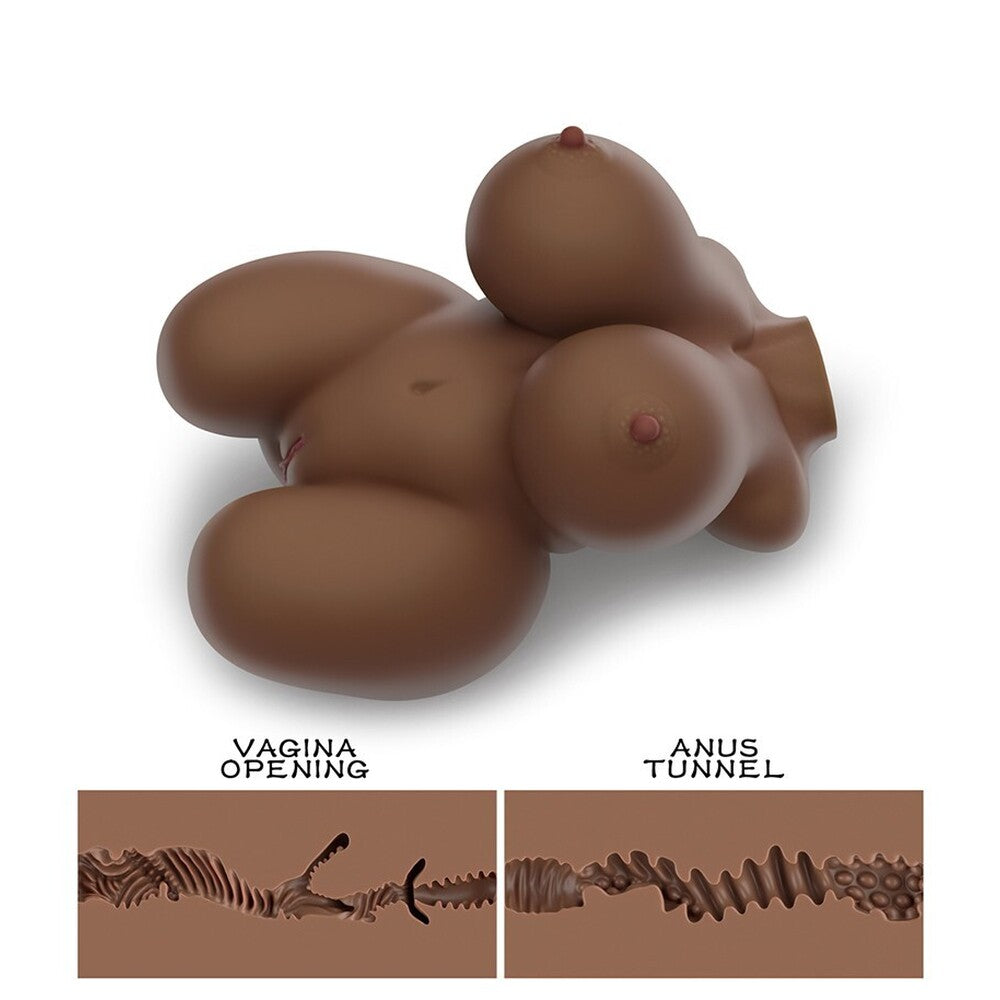 Lovetoy Streetgirls Number 6 masturbator in flesh brown, a realistic pleasure object.