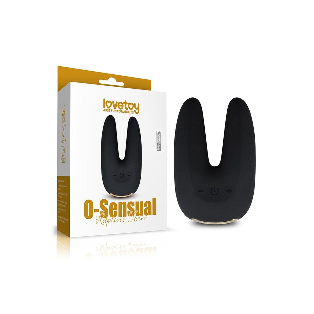 Dual clitoral vibrator, sensual rapture, pink silicone with a smooth, ergonomic design, for pleasure.