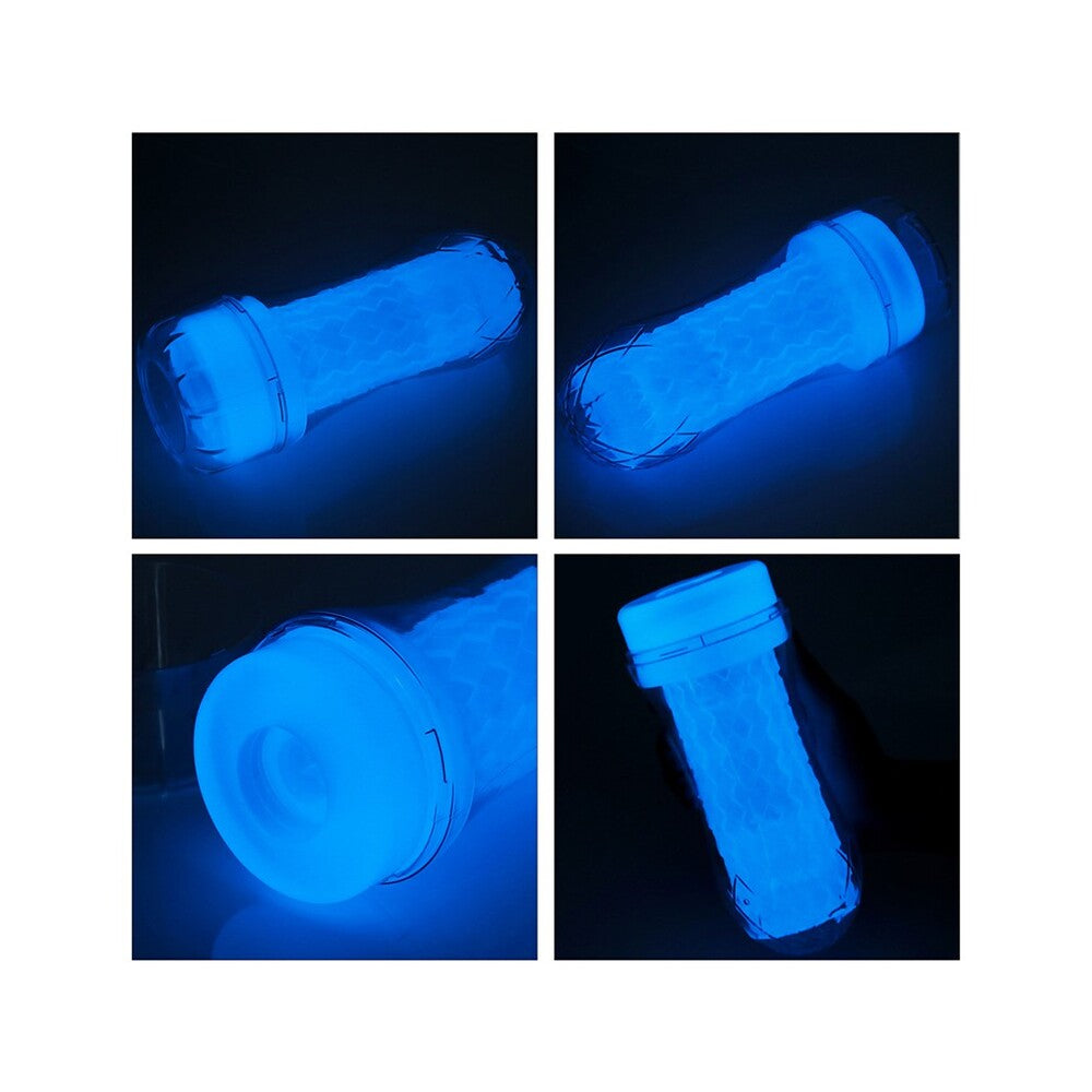 Lovetoy lumino play masturbator 2, glow-in-the-dark, designed for solo pleasure and tactile exploration.