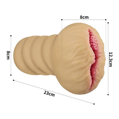 Lovetoy aliens pie number 1 masturbator in a flesh pink, made for pleasure.