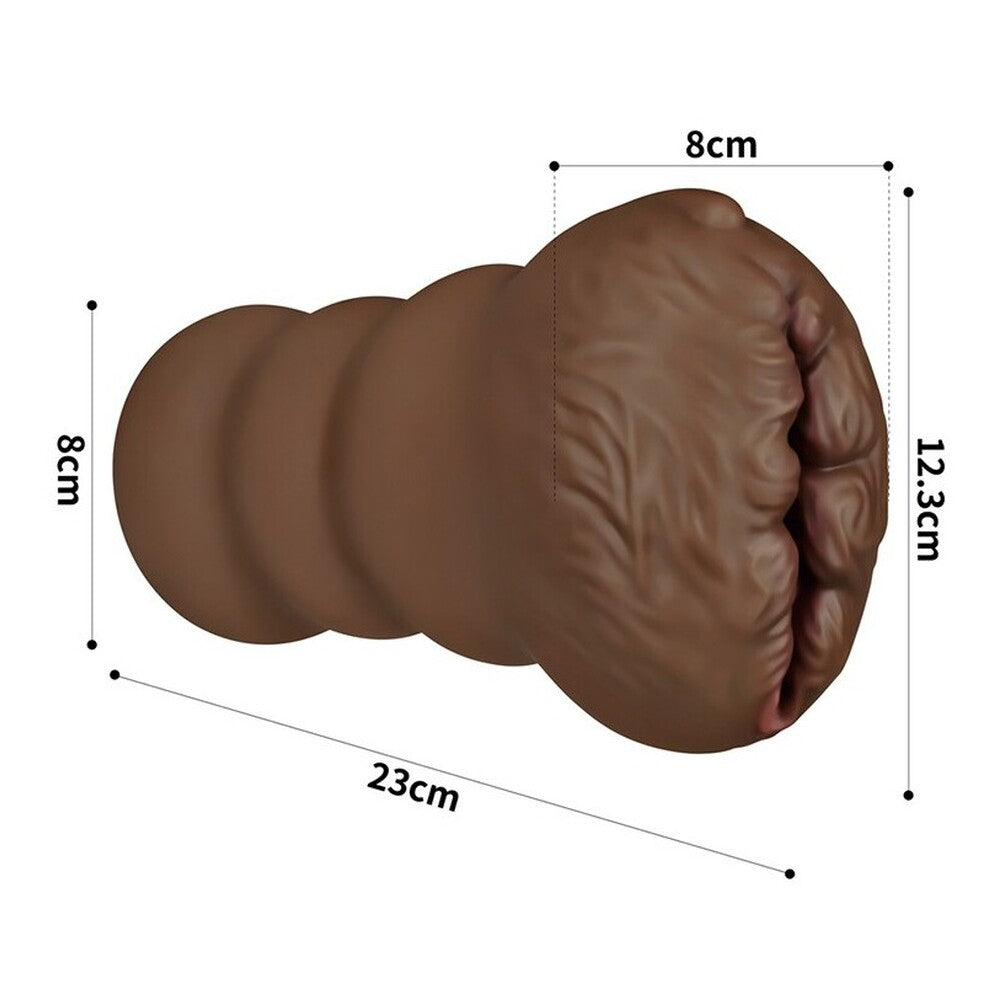 Lovetoy Aliens Pie Number 3 masturbator in flesh brown, crafted for personal pleasure.