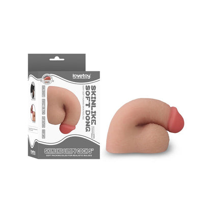 Flesh pink, skin-like limpy cock dildo, 5 inches in length, a realistic penis toy.