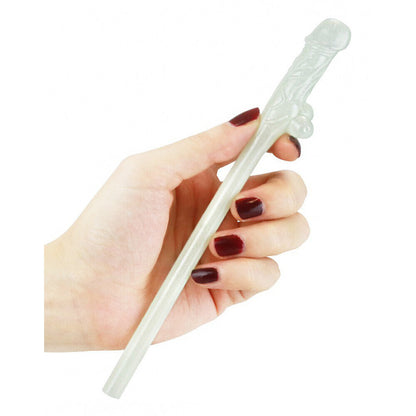 Glow in the dark willy straws, pack of nine novelty drinking straws for hen and stag dos.
