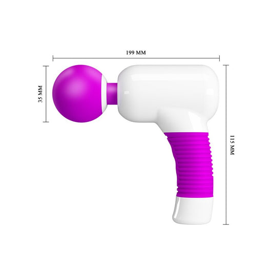 pretty love super power gun wand massager attachment in black, for pleasure and wellbeing